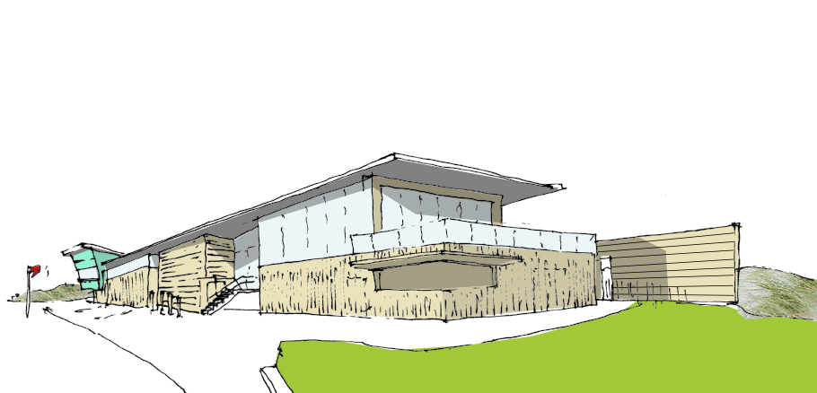 Life Guard Headquarters and restaurant design proposal for Lincolnshire coastal project, Bathing Beauties.