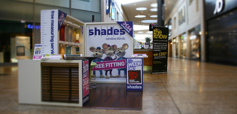 Window blinds retail unit, graphic design, branding, product selection and project delivery including health and safety